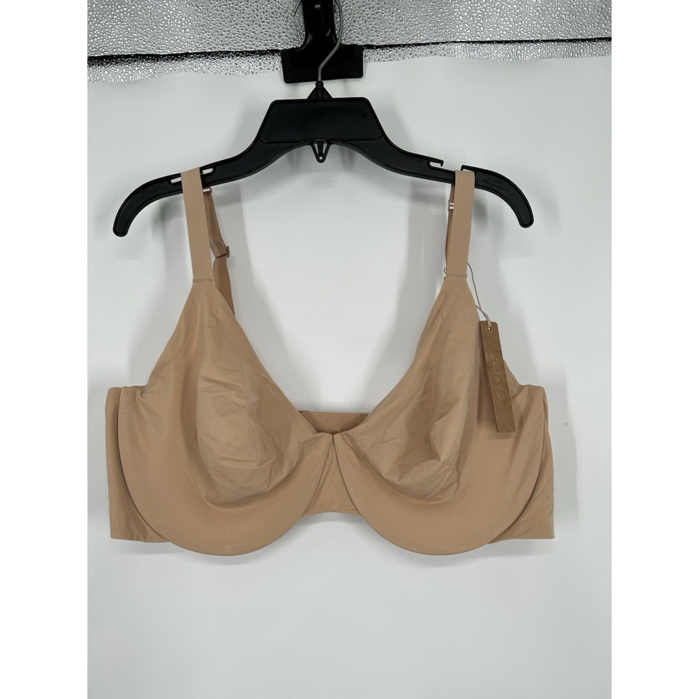 Skims Smoothing Intimates Full Coverage Unlined Bra Underwire Clay Tan Beige 42D